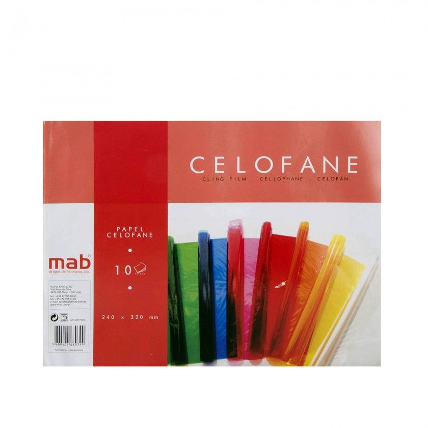 Bloco Papel Celofane Cor Sortida 10 Folhas 24X32CM Bloco Papel Celofane Cor Sortida 10 Folhas 24X32CM