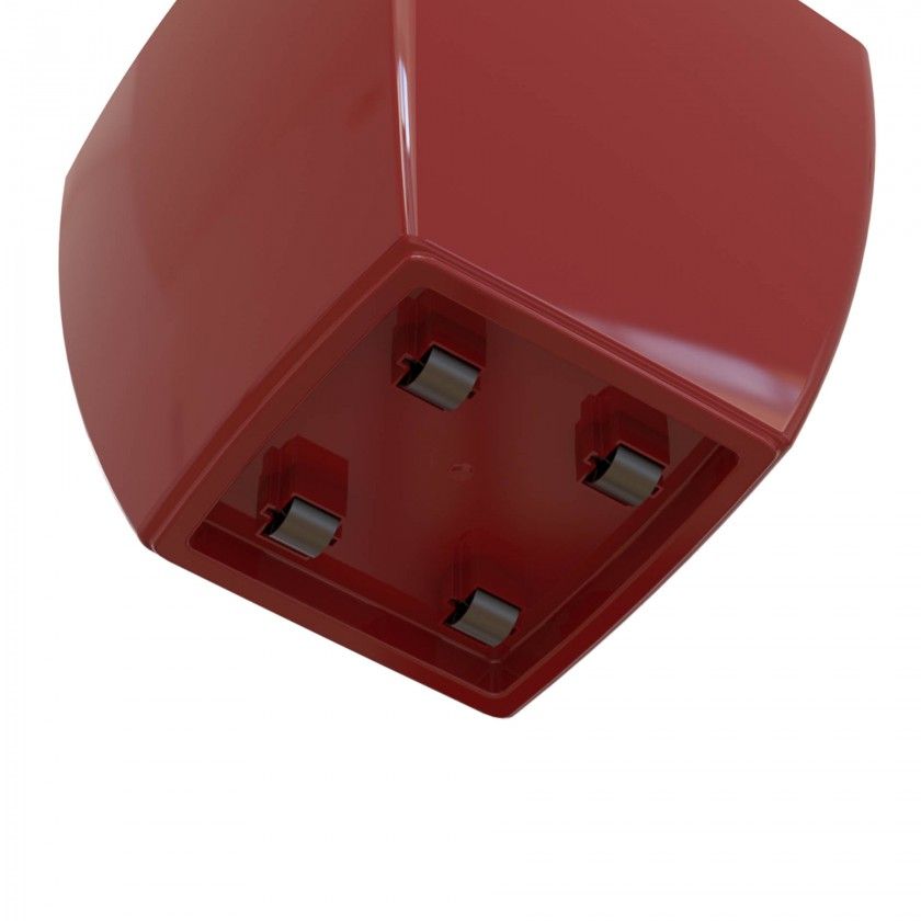 Vaso Siena Com Rodas 40X40X36cm Vermelho Escuro