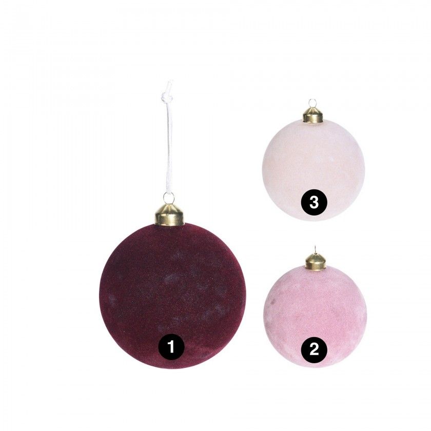 Bola Natal Veludo 10CM Bola Natal Veludo 10CM