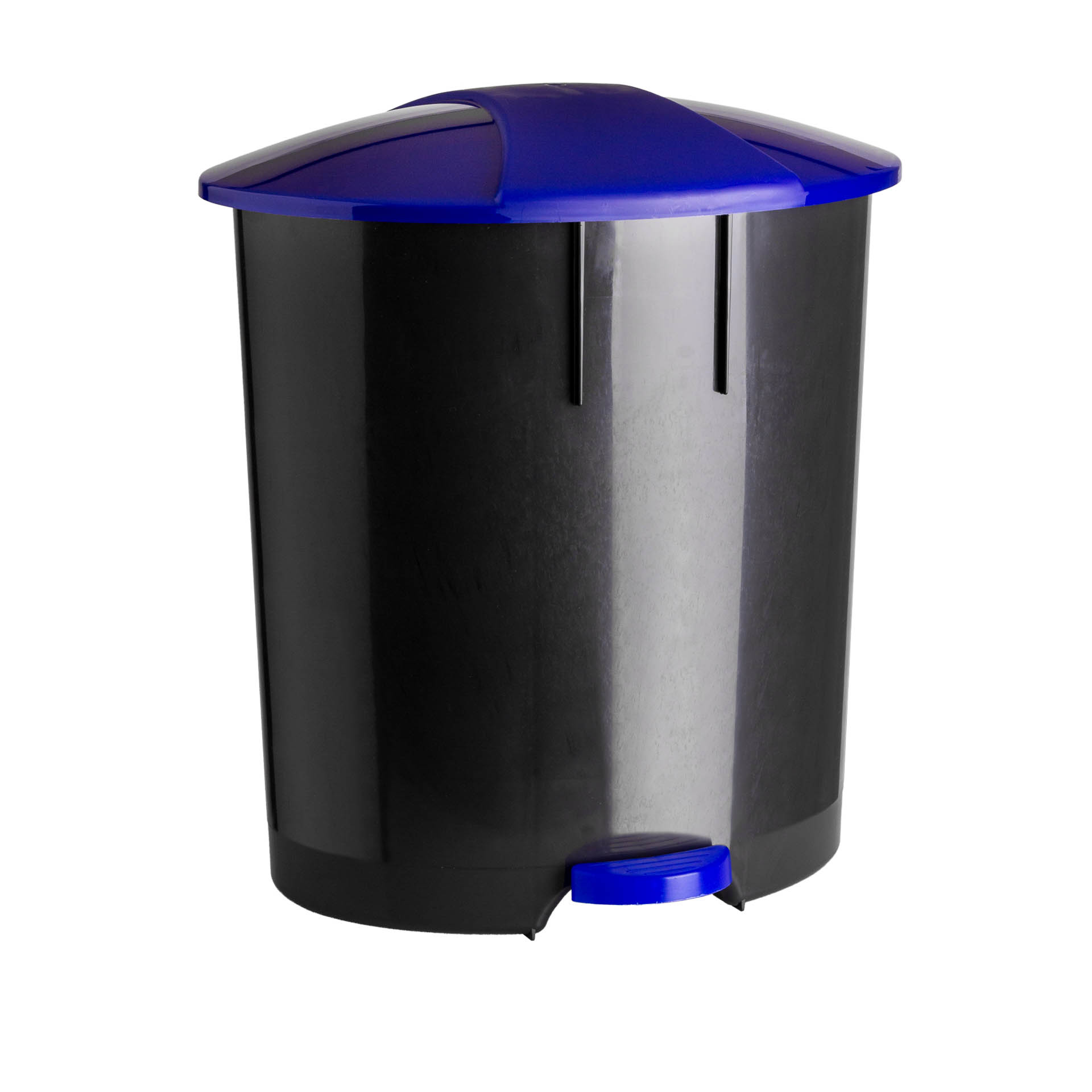 Balde Preto com Pedal e Tampa 60L