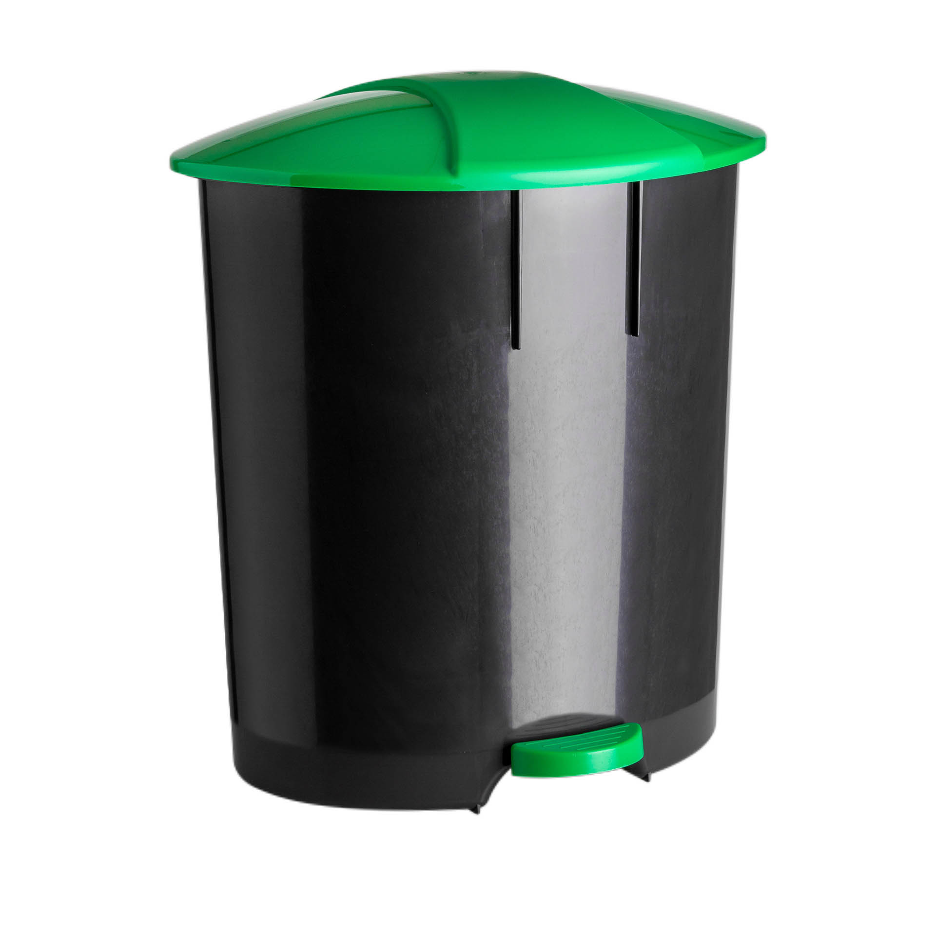 Balde Preto com Pedal e Tampa 60L