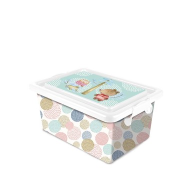 Caixa Multiusos Plástico Kids Azul 23l 38.5X27.5X18.5cm
