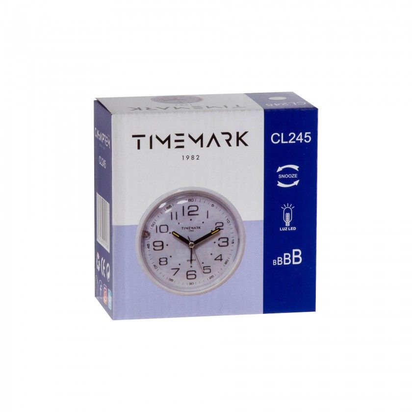 Despertador Timemark Analogico Plástico Multicor 10.5X2cm Despertador Timemark Analogico Plástico Multicor 10.5X2cm