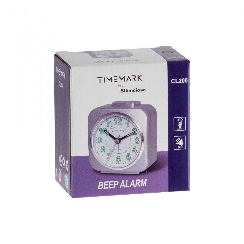 Despertador Timemark Analogico Plástico Multicor 9X8X5cm Despertador Timemark Analogico Plástico Multicor 9X8X5cm