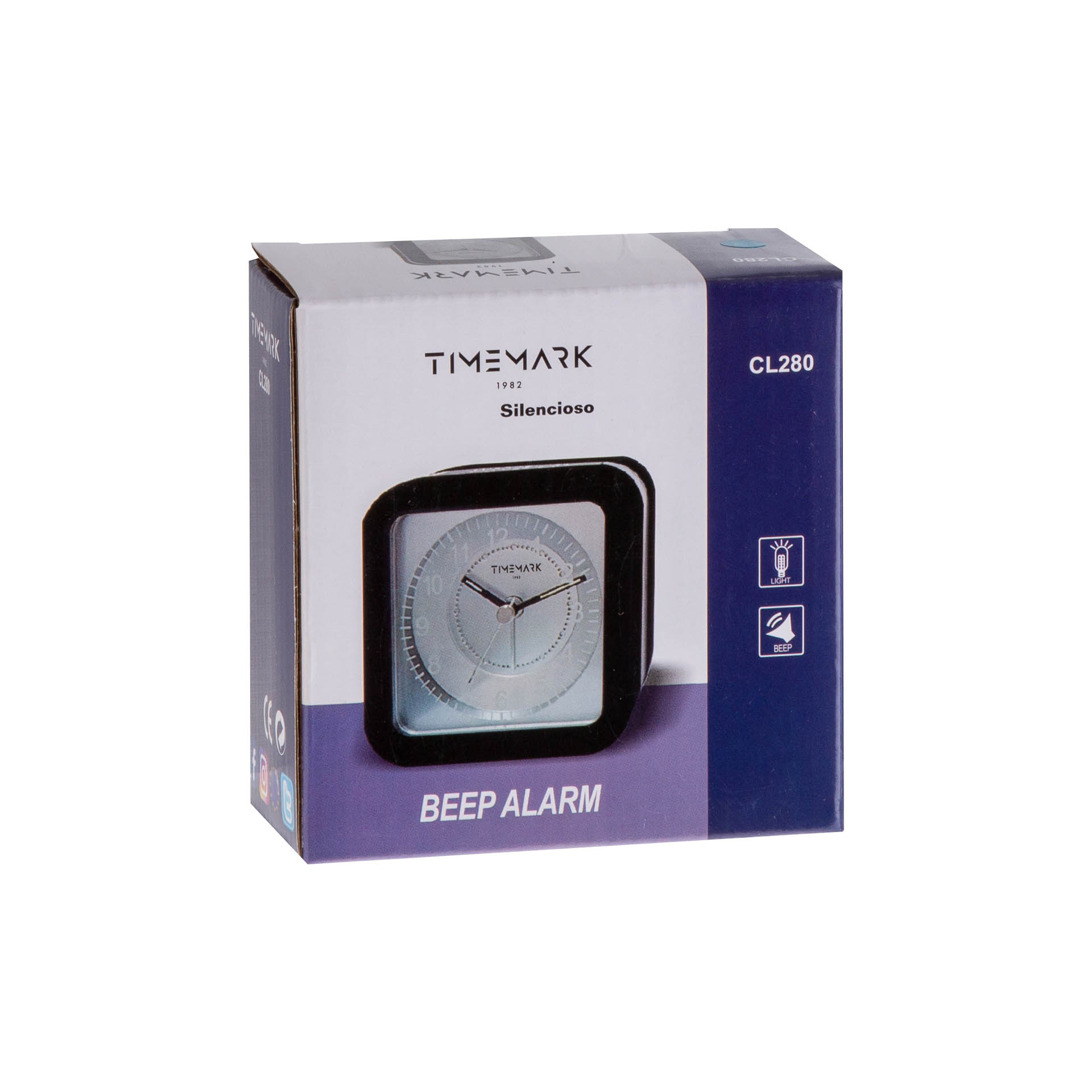 Despertador Timemark Analogico Plástico Multicor 9.2X9.2cm