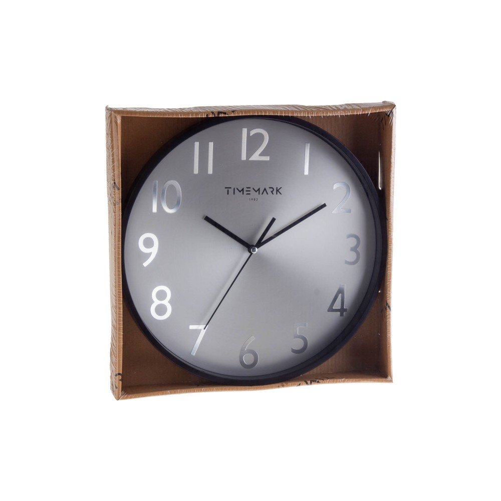 Relógio Parede Timemark Metal Preto 30cm