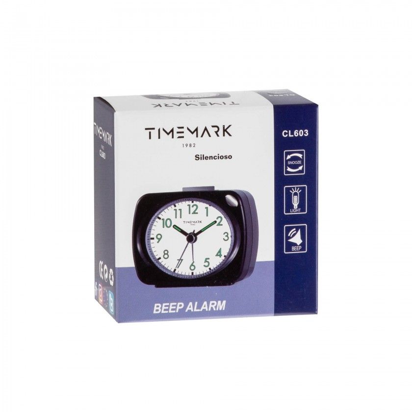 Despertador Timemark Analogico Plástico Multicor 8X6X3.5cm Despertador Timemark Analogico Plástico Multicor 8X6X3.5cm