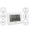 Relgio Parede Timemark Ttil Vidro Branco 24X17X2cm