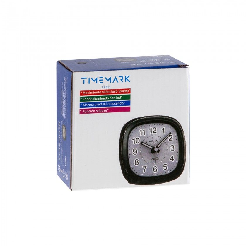 Despertador Timemark Analogico Plástico Multicor 8X6X3.5cm Despertador Timemark Analogico Plástico Multicor 8X6X3.5cm