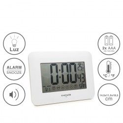 Relgio Parede Timemark Ttil Vidro Branco 24X17X2cm