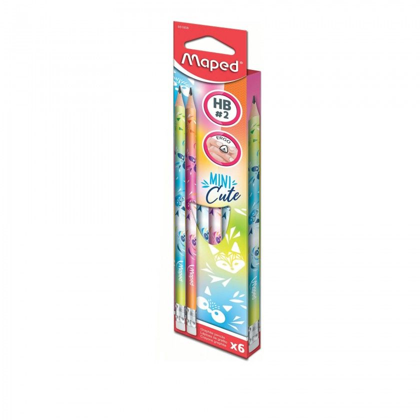 Lpis Maped Grafite Minicute HB2 Pack 6