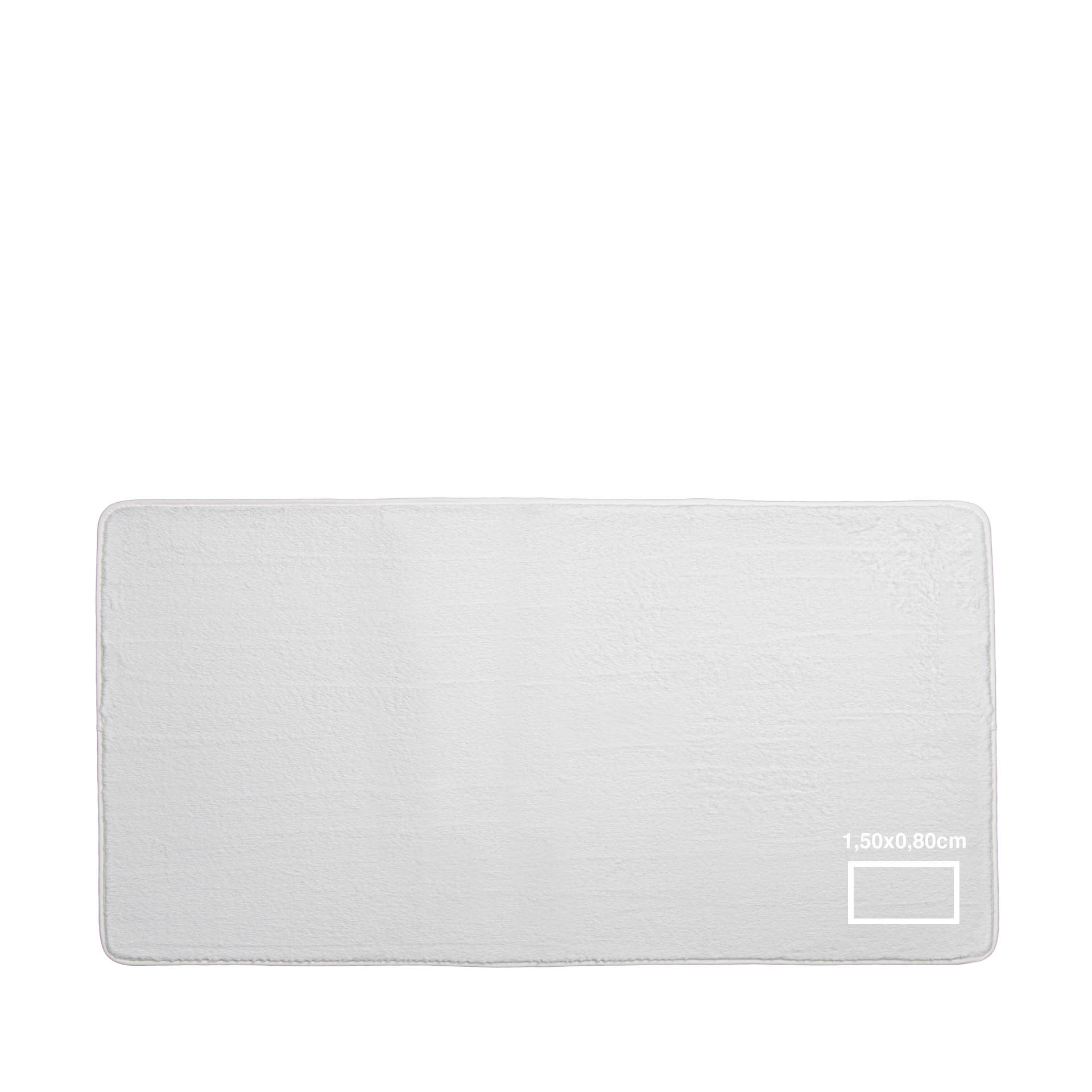 Tapete Poliéster Kami Branco 150X80cm