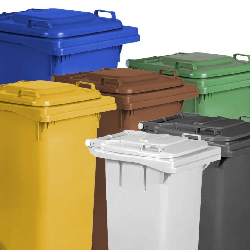 Contentor Lixo Com Rodas Azul 240l 72X58X106cm Contentor Lixo Com Rodas Azul 240l 72X58X106cm