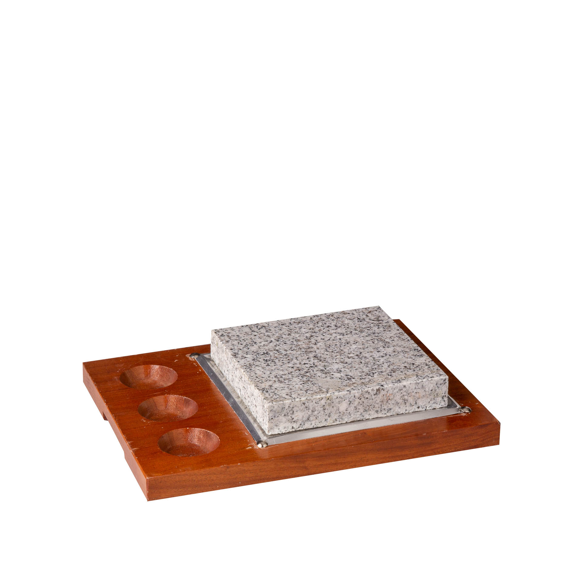 Tabua Com 3 Cavidades+Pedra 17X17cm