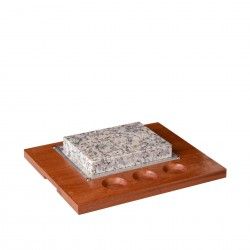 Tabua Com 3 Cavidades+Pedra 19X15cm