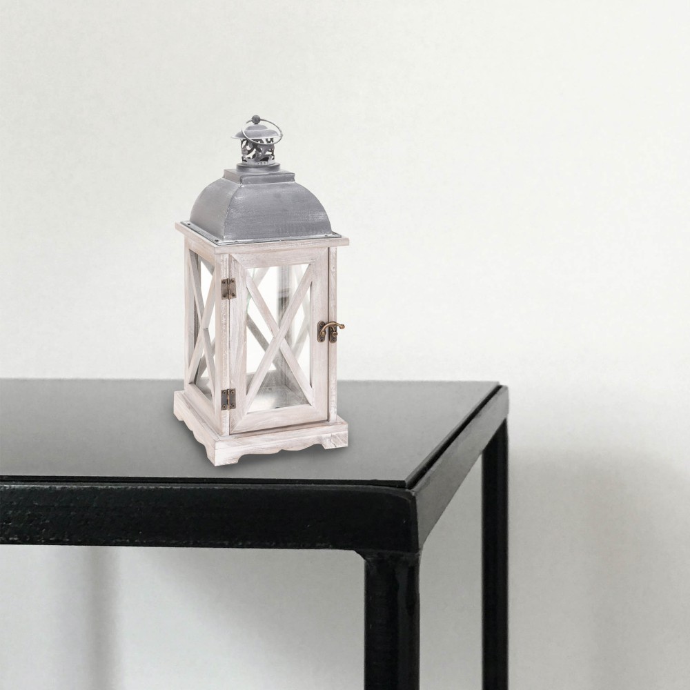 Lanterna Porta Velas Branco 41X16CM
