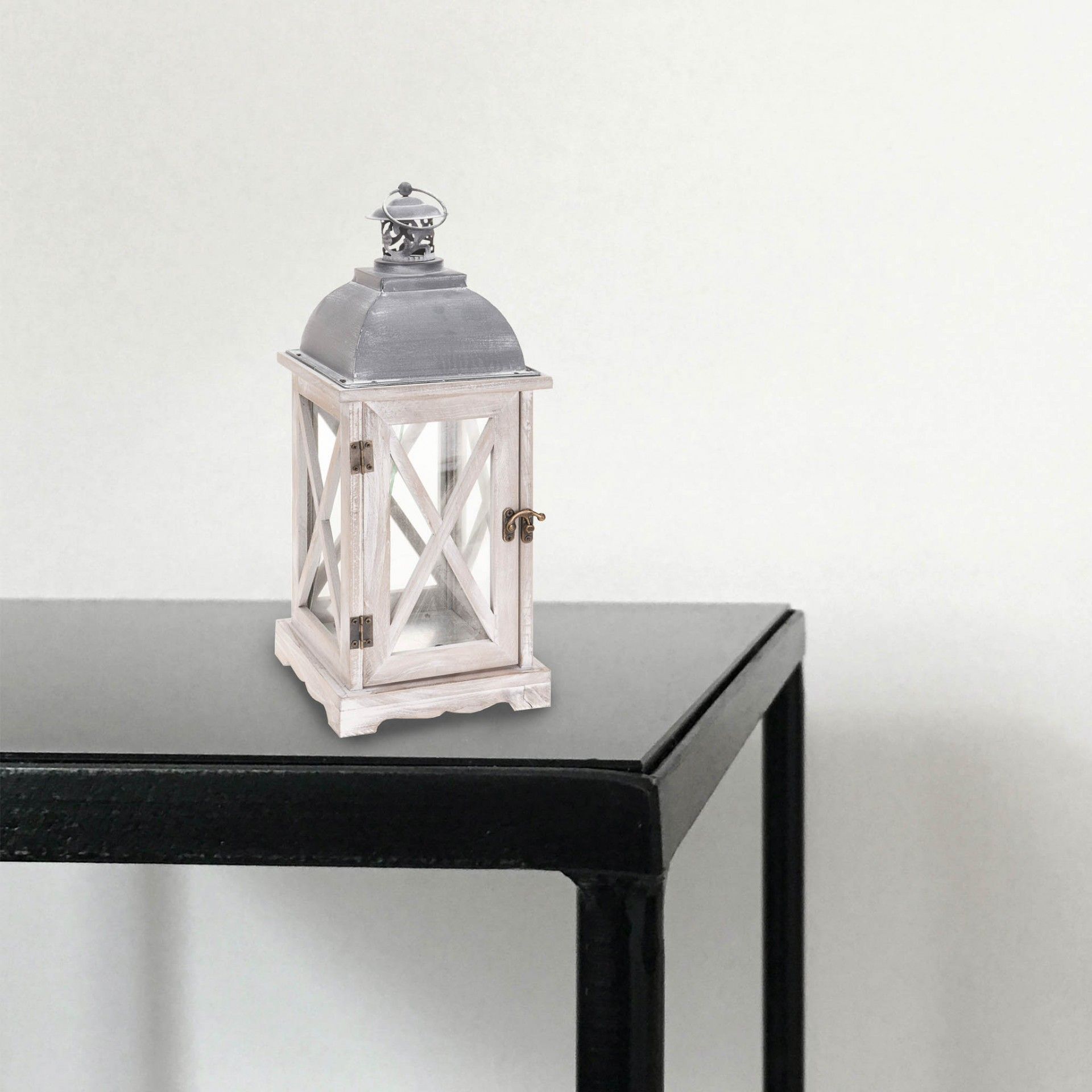 Lanterna Porta Velas Branco 41X16CM