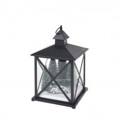 Lanterna Natal Com Led Preto 38CM Lanterna Natal Com Led Preto 38CM
