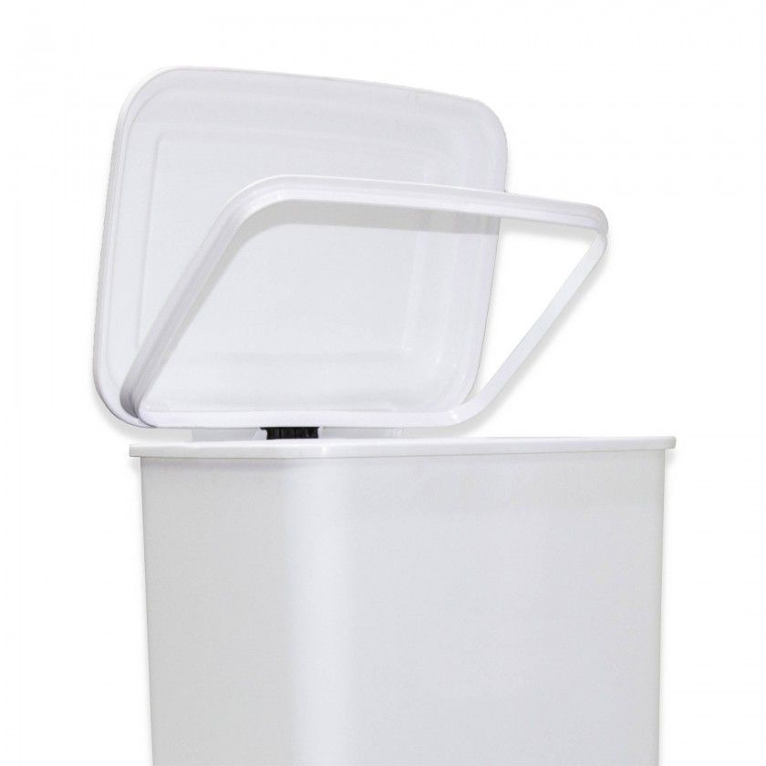 Balde Lixo com Pedal com Aro Fixação Branco 26l 37.5X30X45cm Balde Lixo com Pedal com Aro Fixação Branco 26l 37.5X30X45cm