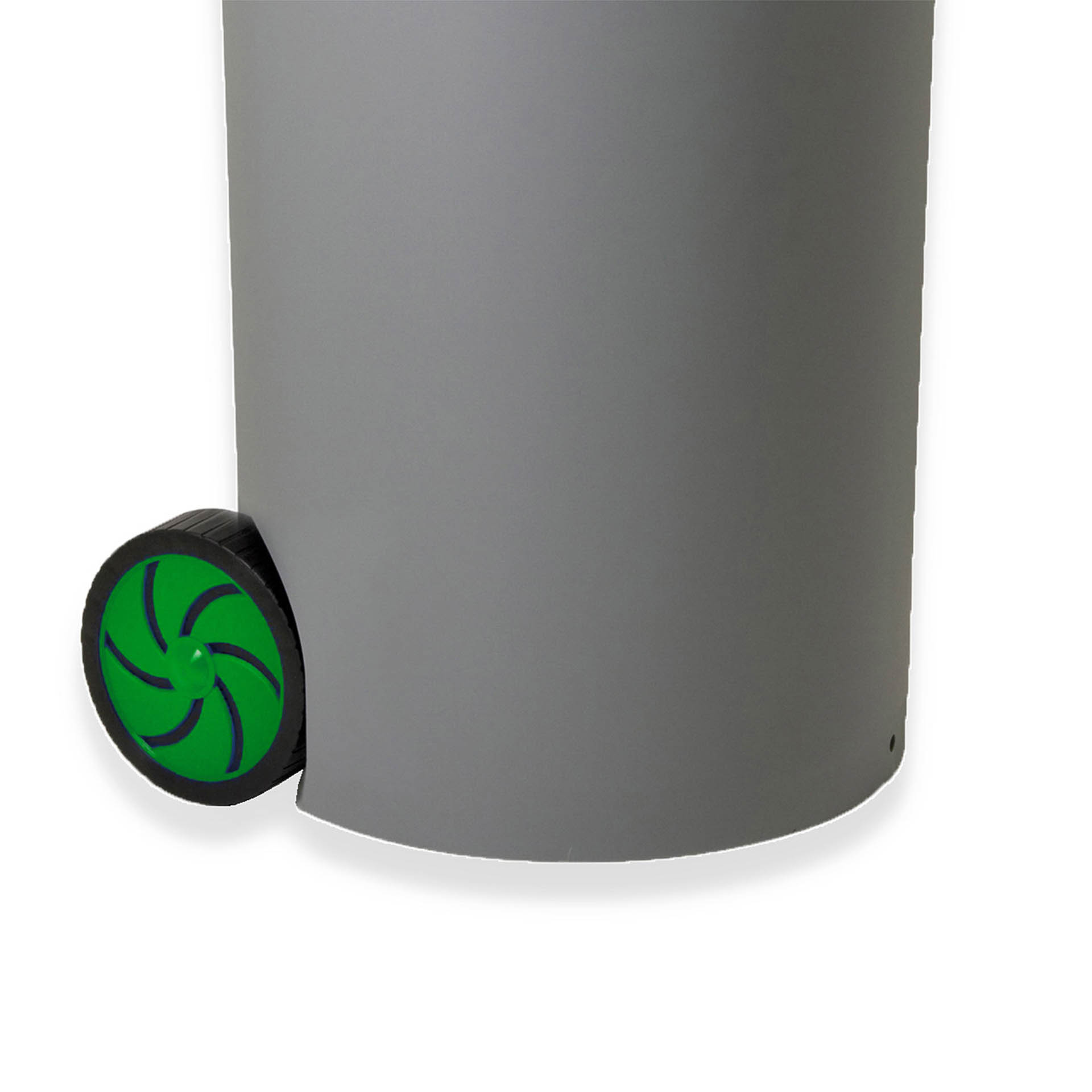 Contentor Eco Cinzento com Rodas e Tampa Basculante Verde 80l 48X50X99cm