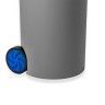 Contentor Eco Cinzento com Rodas e Tampa Basculante Azul 80l 48X50X99cm
