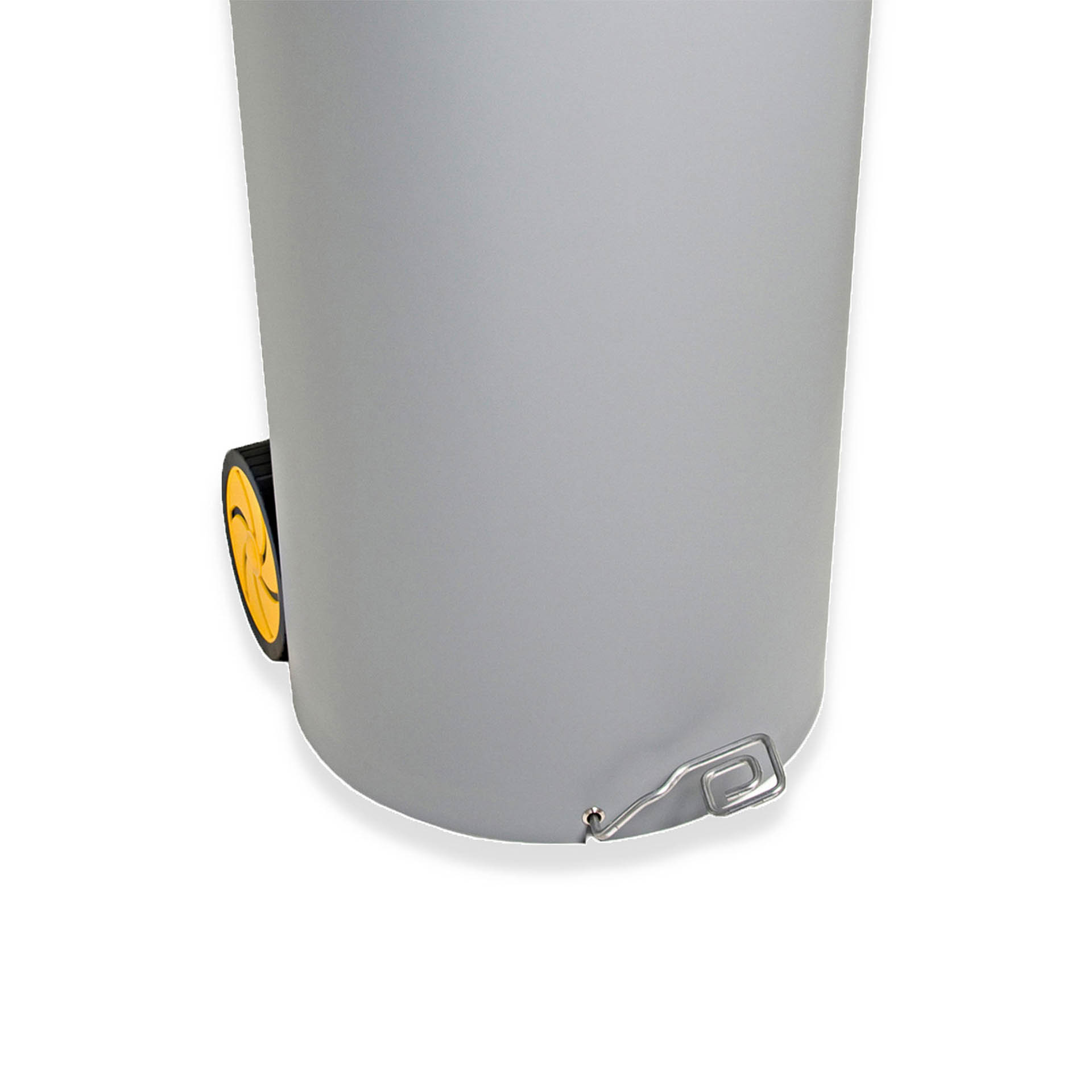 Contentor Eco com Pedal e Rodas Cinzento Tampa Amarela 80l 48X50X80cm