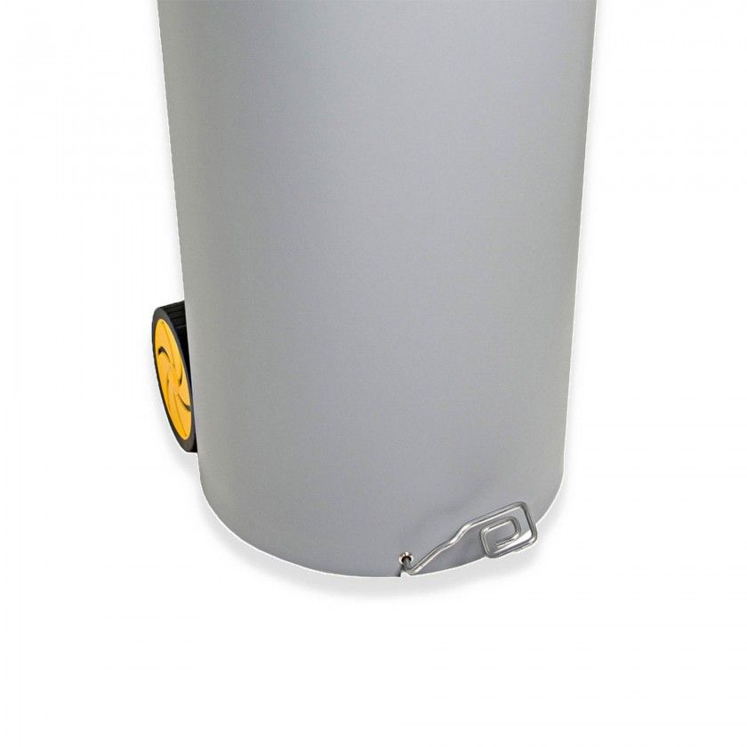 Contentor Eco com Pedal e Rodas Cinzento Tampa Amarela 80l 48X50X80cm Contentor Eco com Pedal e Rodas Cinzento Tampa Amarela 80l 48X50X80cm