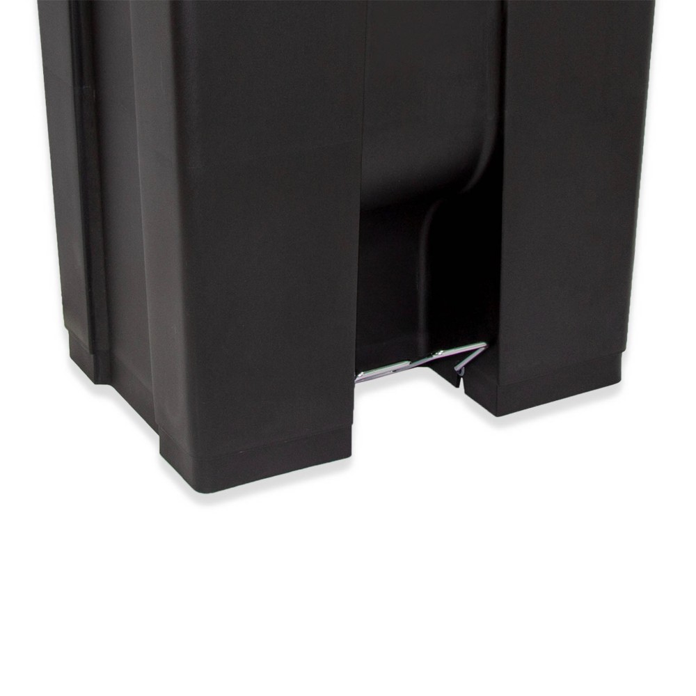 Contentor Eco Preto com Pedal e Tampa Amarelo 60l 49X45X60cm