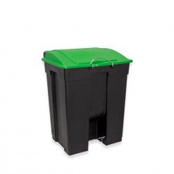Contentor Eco Preto com Pedal e Tampa Verde 60l 49X45X60cm