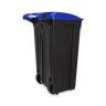 Contentor Eco Preto com Pedal e Rodas Tampa Azul 85l 49X48X82cm Contentor Eco Preto com Pedal e Rodas Tampa Azul 85l 49X48X82cm