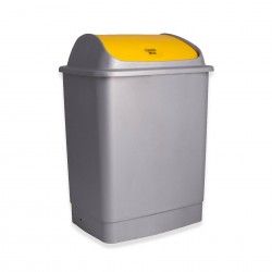 Balde Eco Cinzento com Tampa Basculante 26l 30X36X51cm