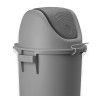 Conntentor Lixo com Tampa Basculante Cinzento 52l 48X50X76cm