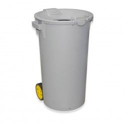 Contentor Eco Cinzento com Rodas e Tampa Funil Cinzento 80l 48X50X80cm