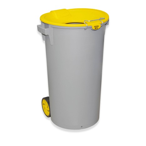 Contentor Eco Cinzento com Rodas e Tampa Funil 80l 48X50X80cm - Image product