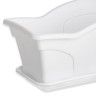 Floreira Tradicional Retangular Branca 50X18X19cm Floreira Tradicional Retangular Branca 50X18X19cm