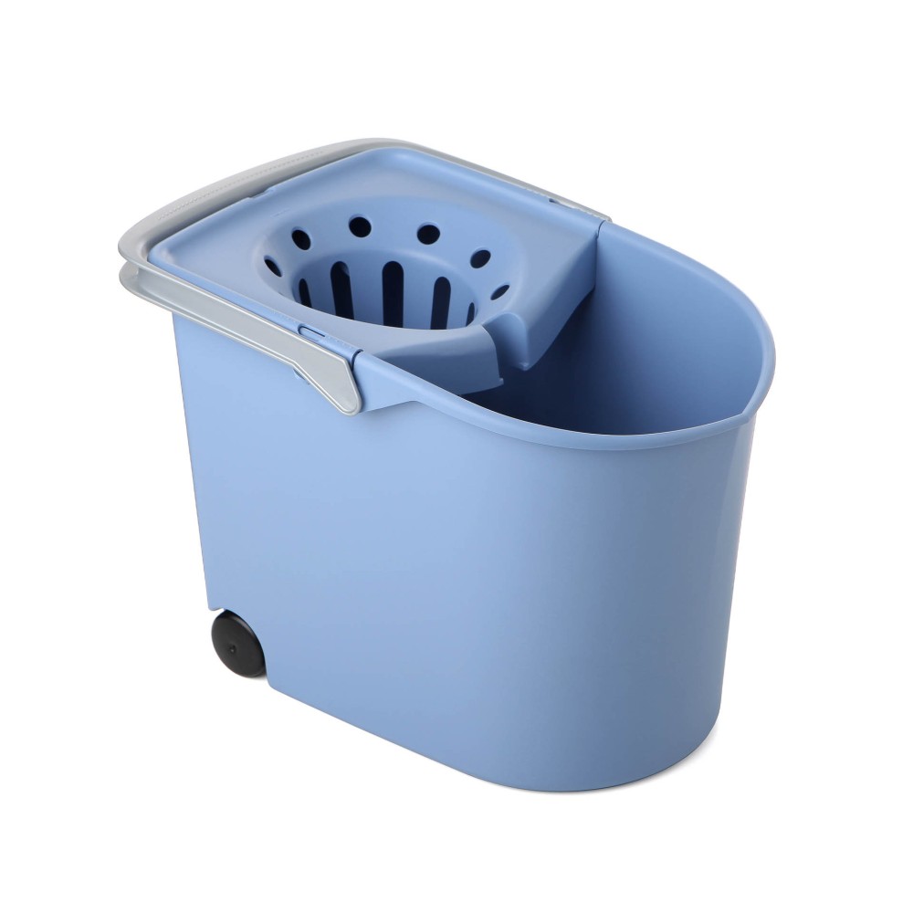 Balde Espremedor com Rodas Azul 12L 25.5X38.2X28cm