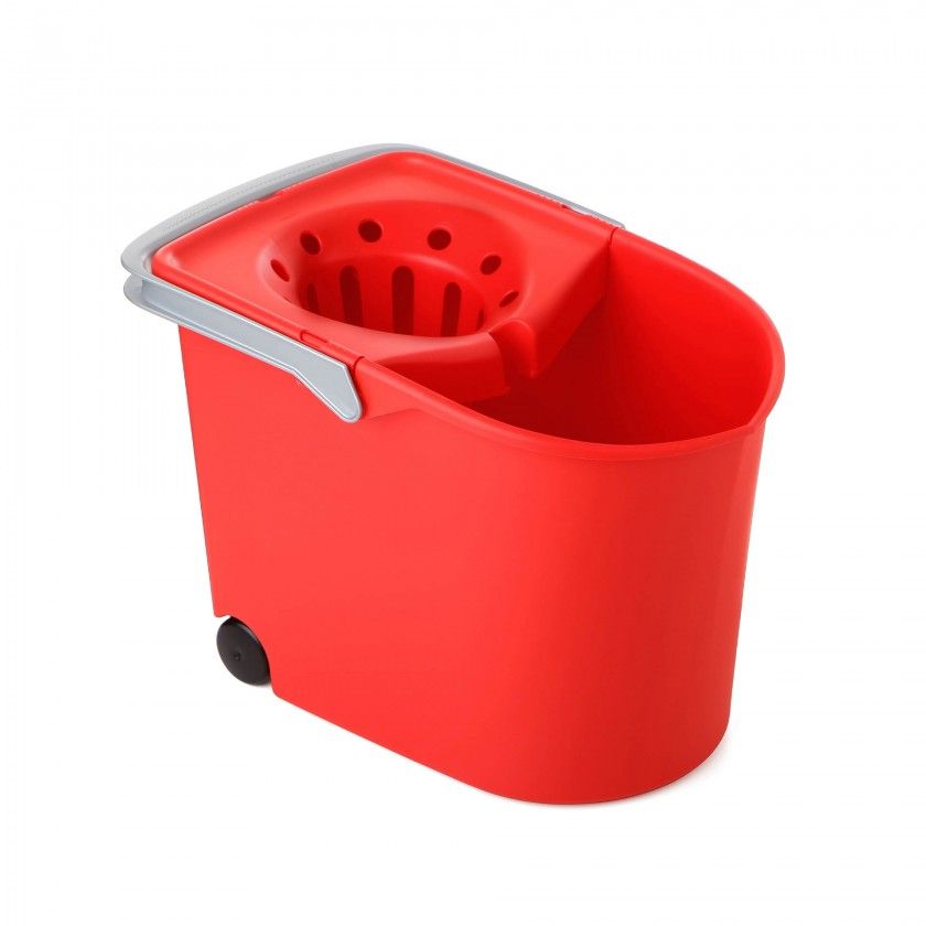 Balde Espremedor com Rodas Vermelho 12L / 25.5X38.2X28CM