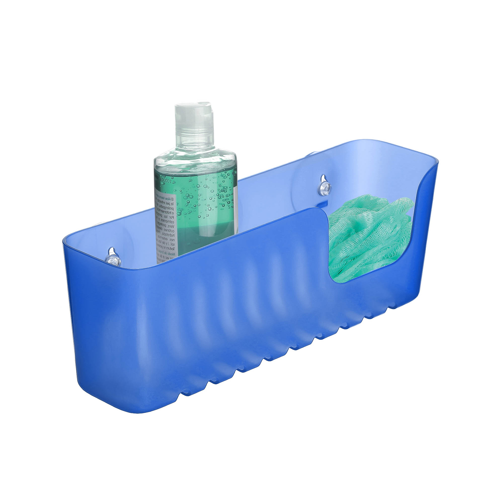 Cesto Wc com Ventosas Standard Azul 30X8.5X11CM