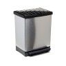 Balde Lixo com Pedal Cinza Metalizado 25L / 33.5X31X42CM Balde Lixo com Pedal Cinza Metalizado 25L / 33.5X31X42CM