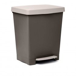 Balde Lixo com Pedal Cubik Castanho 23L 33.5X30X39CM