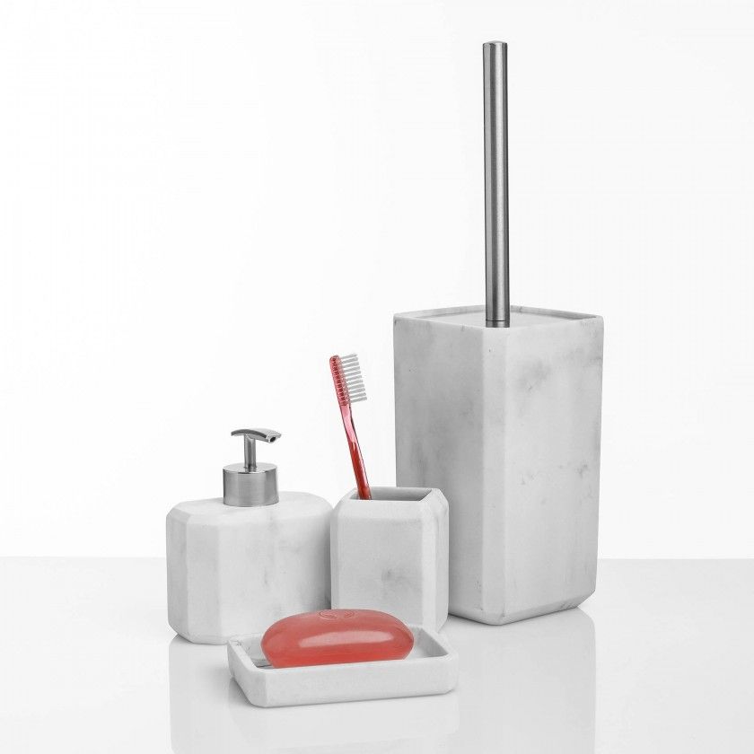 Doseador Sabonete Líquido Marble 10.2X6.2X13.2CM Doseador Sabonete Líquido Marble 10.2X6.2X13.2CM