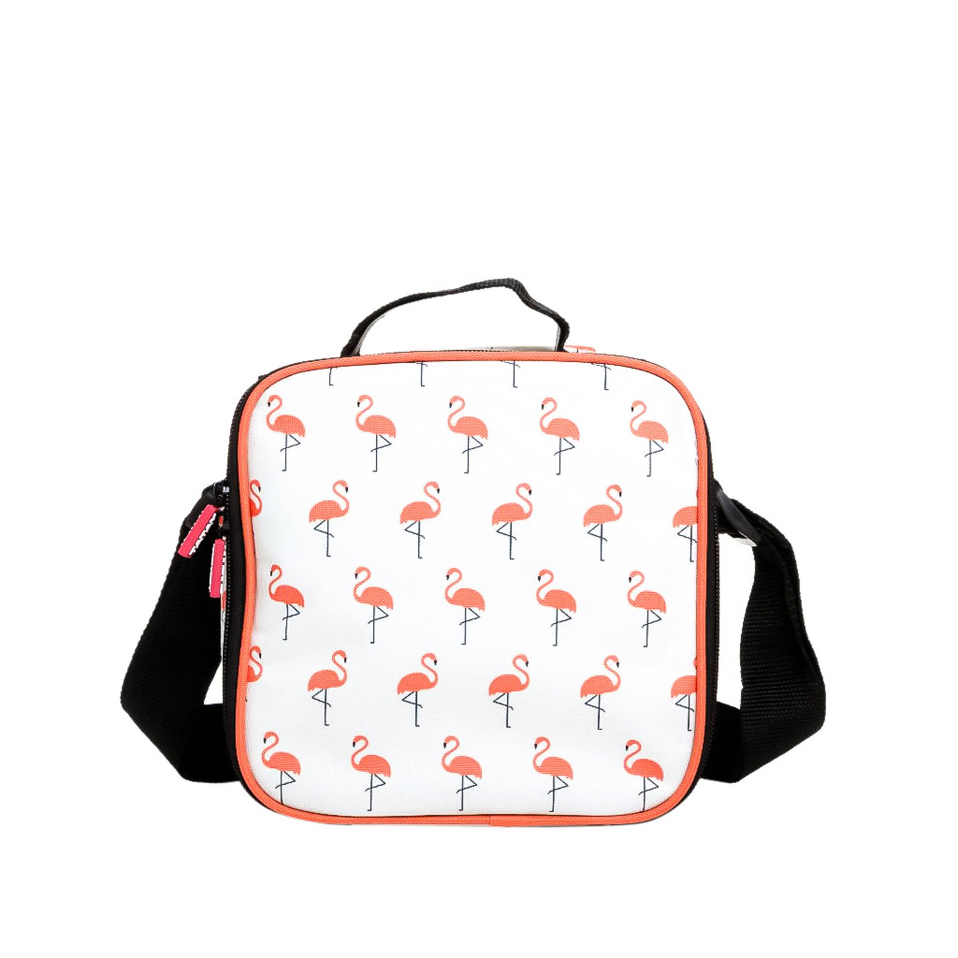 Kit Bolsa Térmica + 4 Caixas Urban Food Flamingos 2X0.2L+2X0.5L