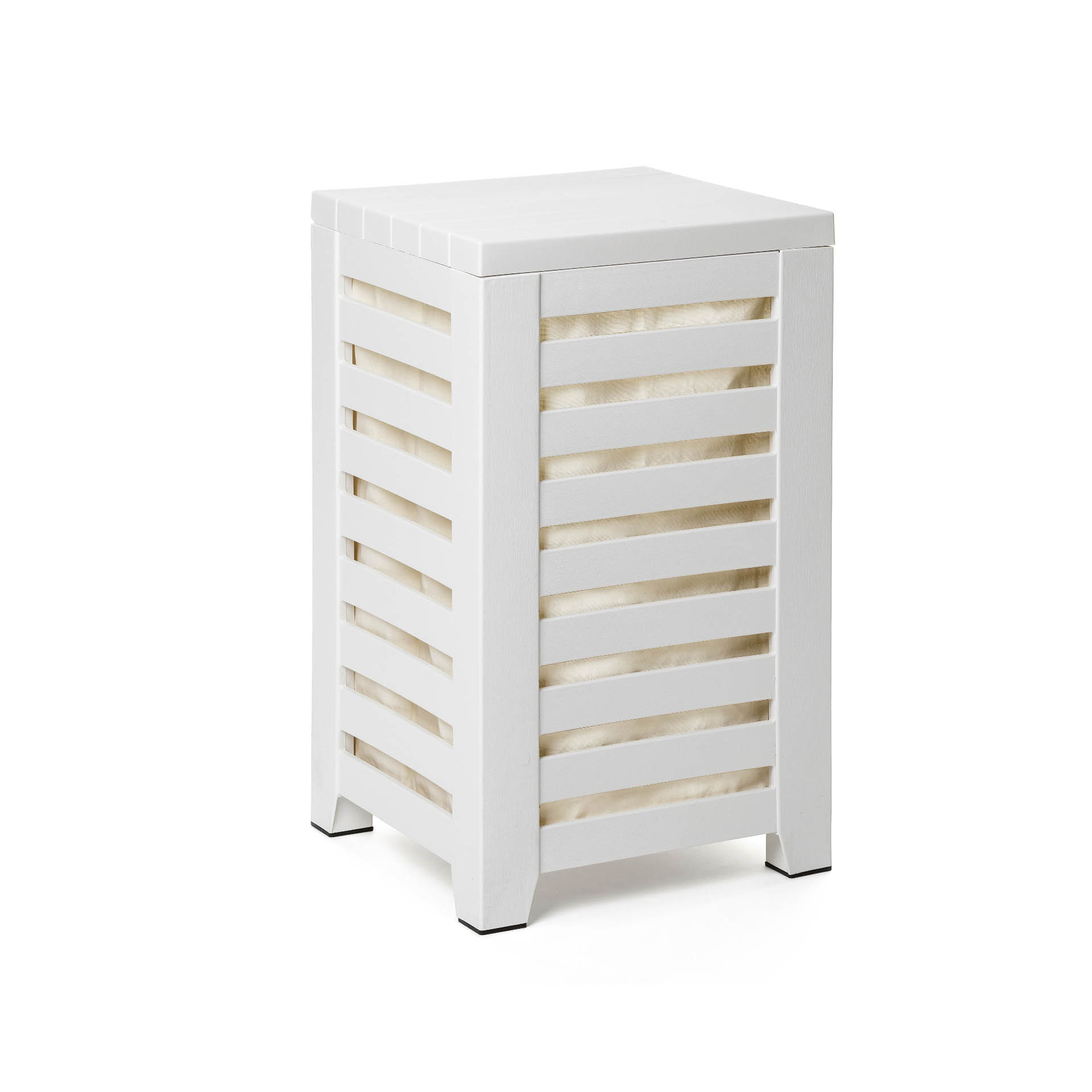 Cesto Roupa Lombok Branco 34X34X58cm