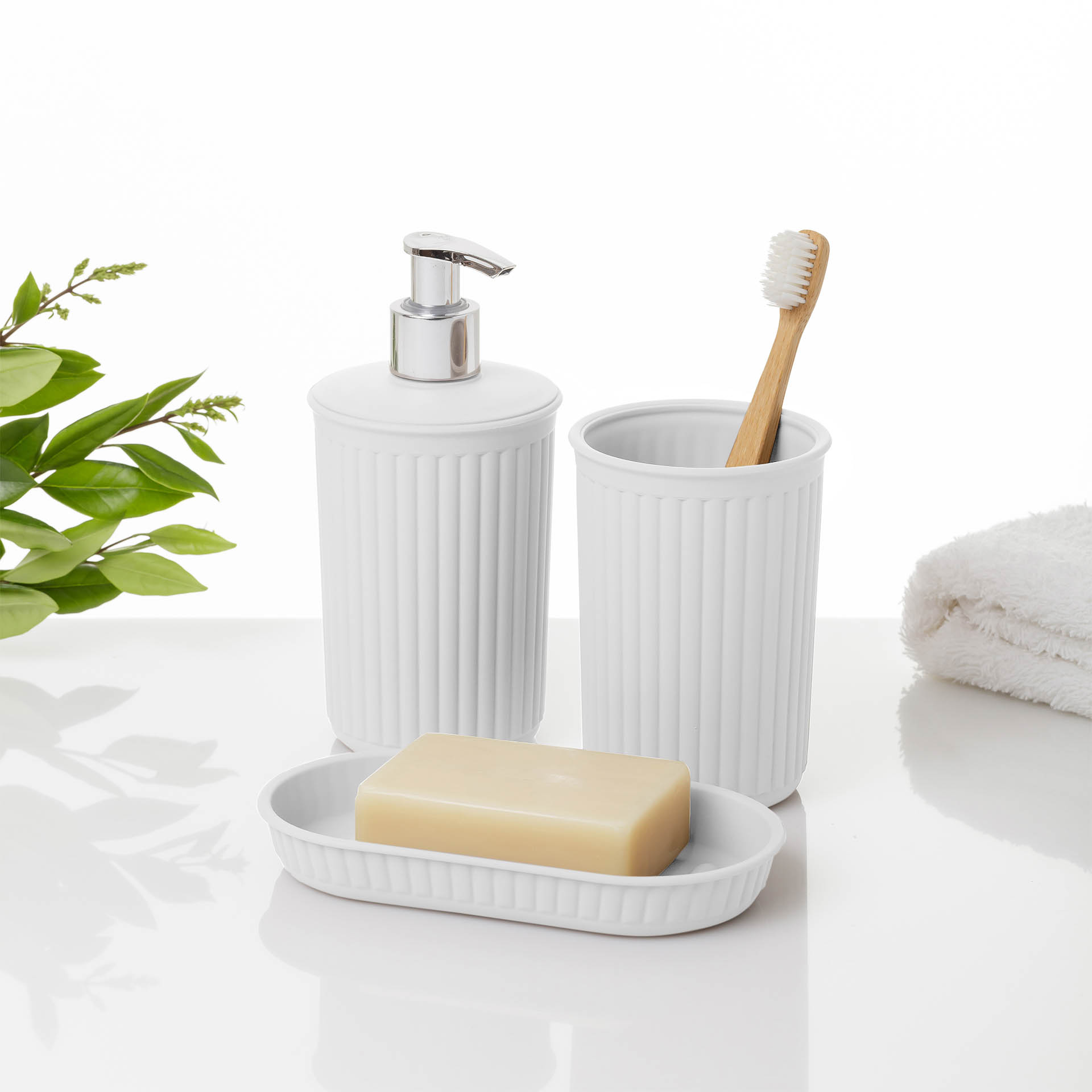 Conjunto Lavatório 3 Peças Baobab 15X8.2X17cm