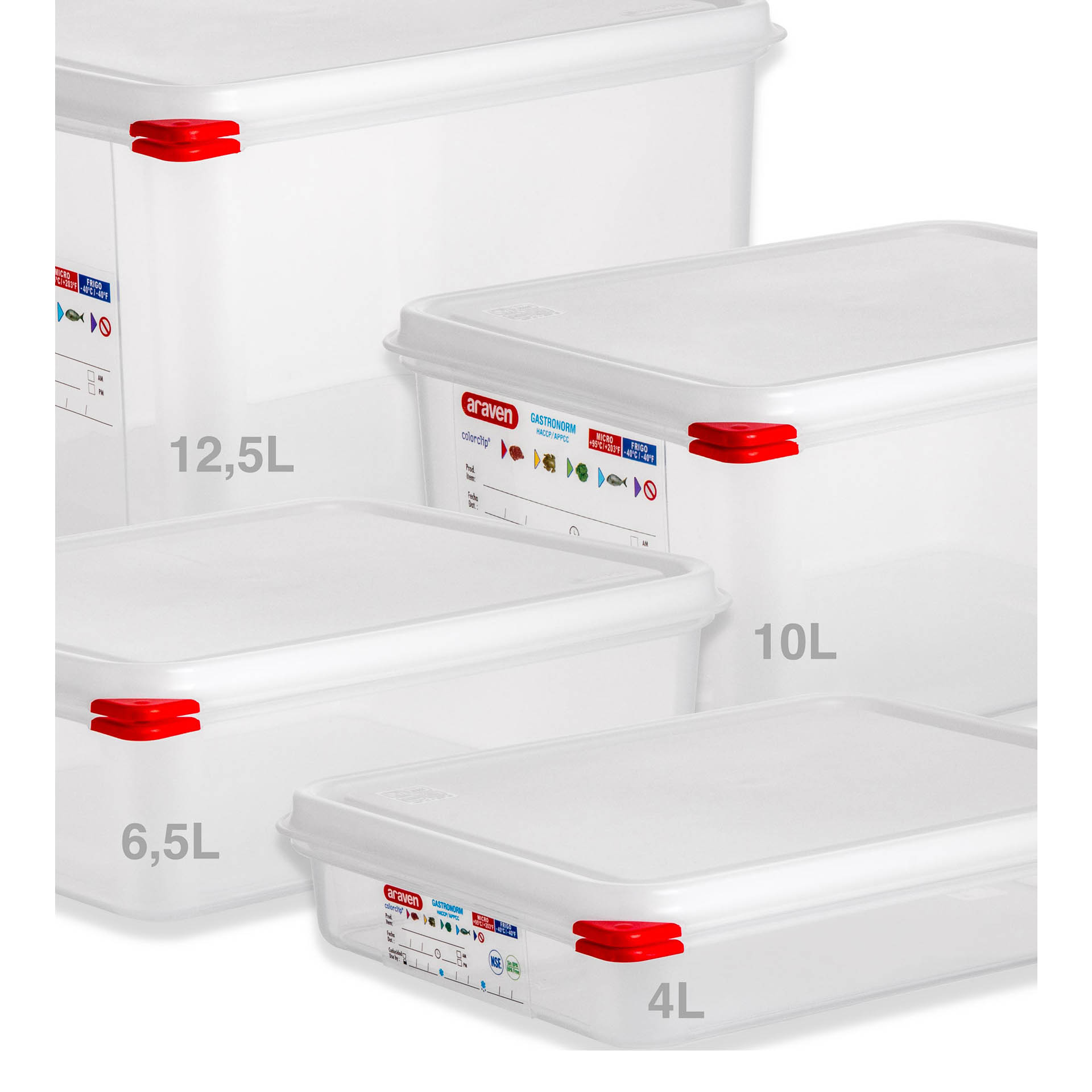 Caixa Hermética Polipropileno Tampa Branca Gn1/2