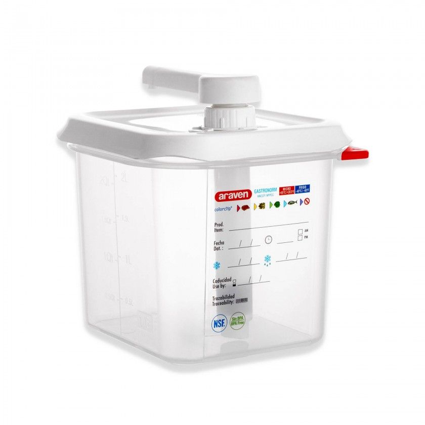 Conjunto 2 Dispensadores Molhos Gn1/6 2X2.6L 38X22.5X19.5cm Conjunto 2 Dispensadores Molhos Gn1/6 2X2.6L 38X22.5X19.5cm