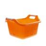Bacia com Asas Propileno Quadralogic Quadrado Laranja 24l