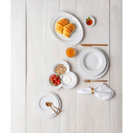 Prato Buffet Duplo Eclipse Branco 35X24CM - Image product