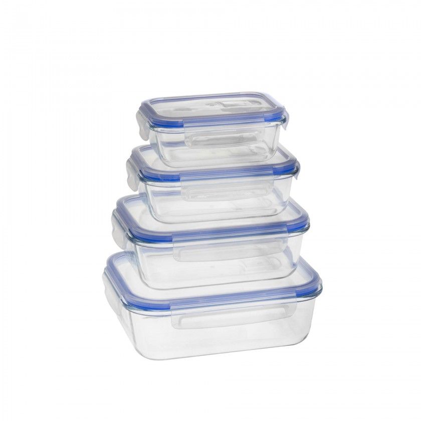 Caixa Hermética Vidro Colibri Retangular 350ml 15X11X6cm Caixa Hermética Vidro Colibri Retangular 350ml 15X11X6cm
