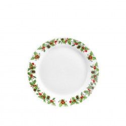 Prato Porcelana Azevinho Raso Redondo 23.5cm